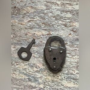 Vintage Metal Little Lock and Key